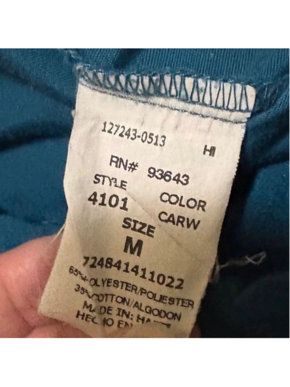 (391) 2 pair blue polyester & cotton scrub pants size M #medical #healthcare - Picture 5 of 5
